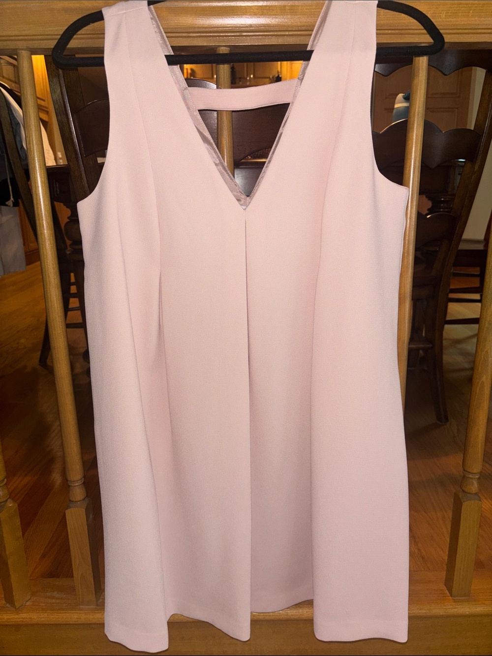 BCBGeneration Pale Pink V-Neck Sleeveless Mini Dress